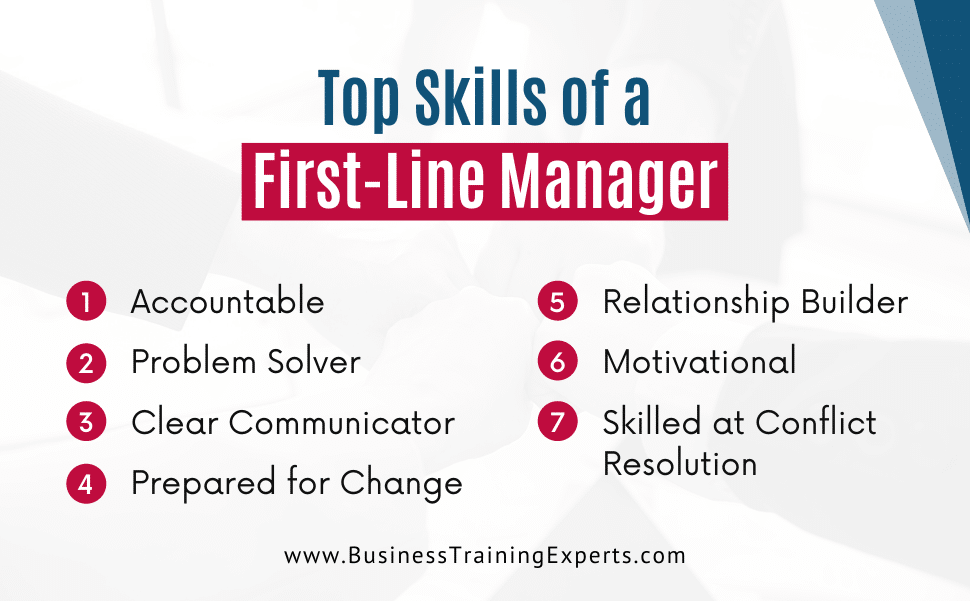 what skills are essential for first line managers